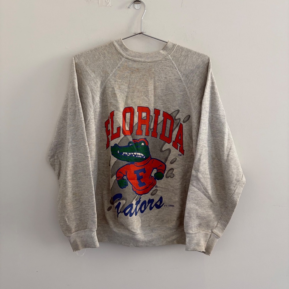 Florida Gators Vintage Raglan Sweatshirt Maximum Sweats Grey Heather FT-0999